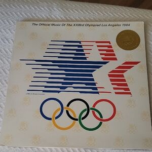 Columbia 1984 Olympic Music Album with Red, Blue, Gold